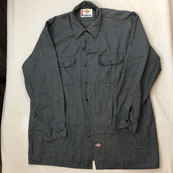 Men’s Vintage Grey Dickies Workwear Button Down - Picture 1 of 3